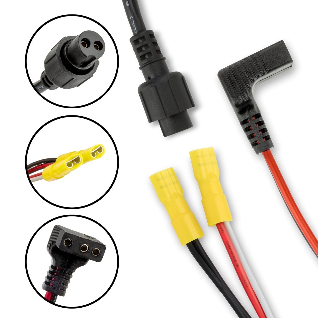Power Cord with Quick Charge Jack for FL-12, 20, &amp; 22 and FLX-8, 12, 18, 20, 28, 30 &amp; 38 Flashers -18"