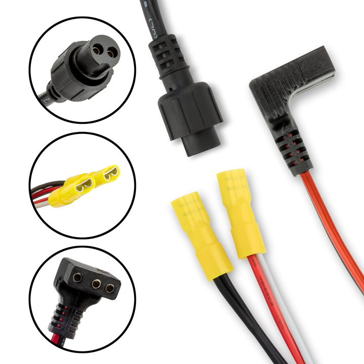 Power Cord with Quick Charge Jack for FL-12, 20, &amp; 22 and FLX-8, 12, 18, 20, 28, 30 &amp; 38 Flashers -18"